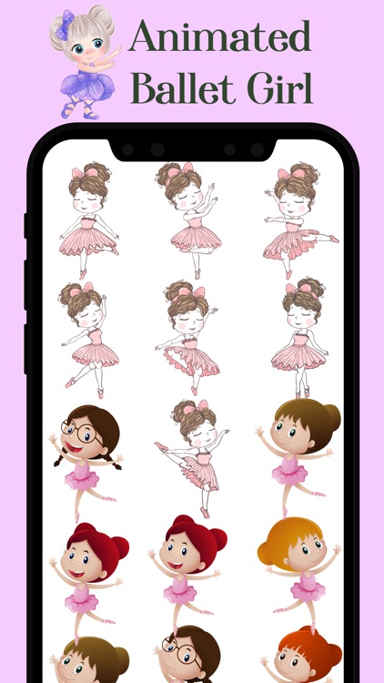 Animated Ballet Girl Stickers