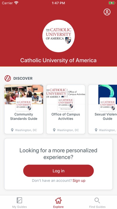 Catholic University of America screenshot 2