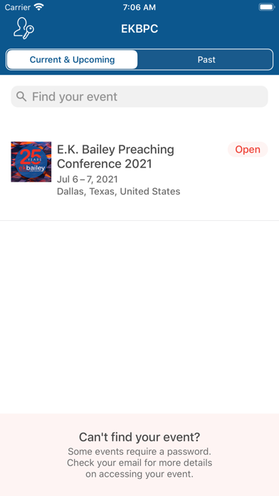 How to cancel & delete EK Bailey Preaching Conference from iphone & ipad 1