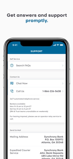 Synchrony Bank app screenshot