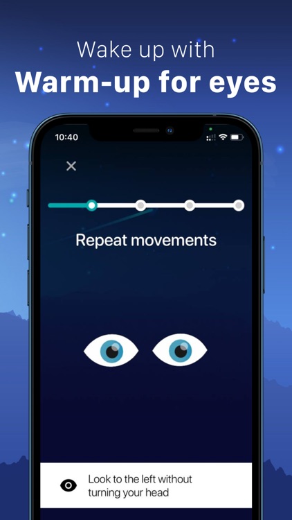 Alarm - morning eye exercise