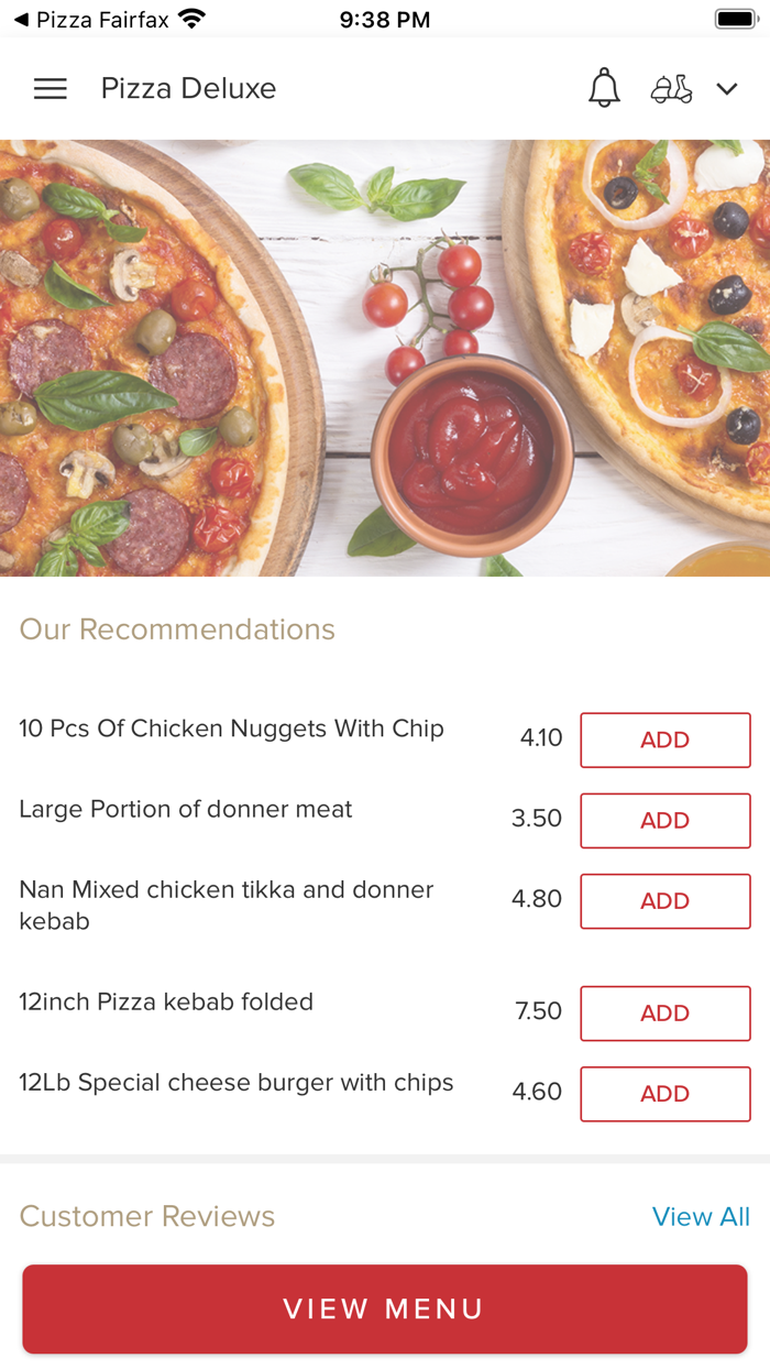 Pizza Deluxe Gorton.