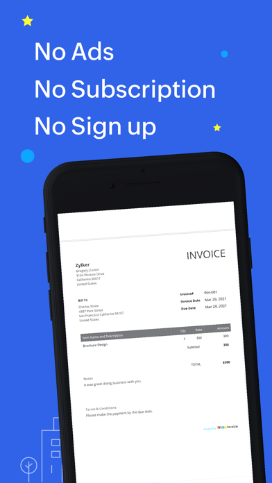 How to cancel & delete Invoice Generator - Zoho from iphone & ipad 1