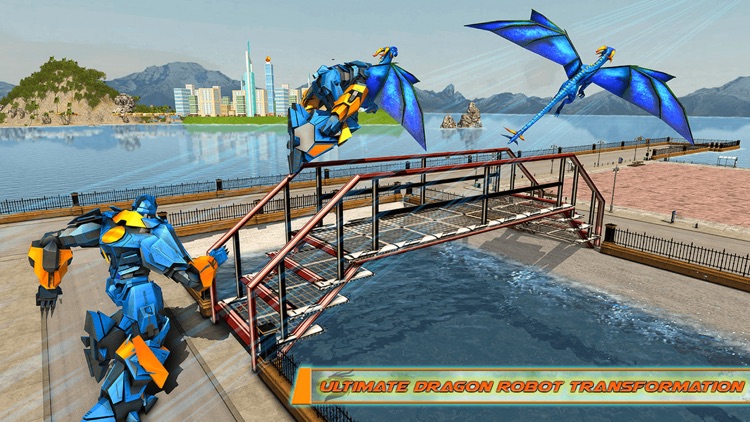 Flying Dragon War Robot Arena screenshot-3