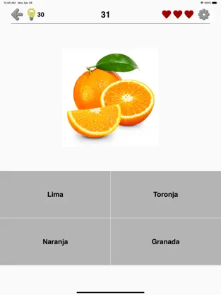 Screenshot 4 Frutas y verduras - Fotos-Quiz iphone