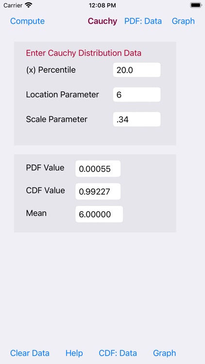 Cauchy Distribution Function screenshot-7