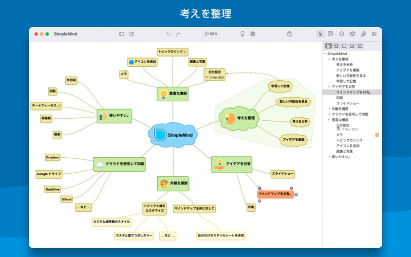 Simplemind マインドマッピング Pcとmac用 無料ダウンロード 21 バージョン Pcmac Store