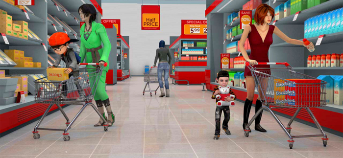 Hypermarket Cashier Game 3D