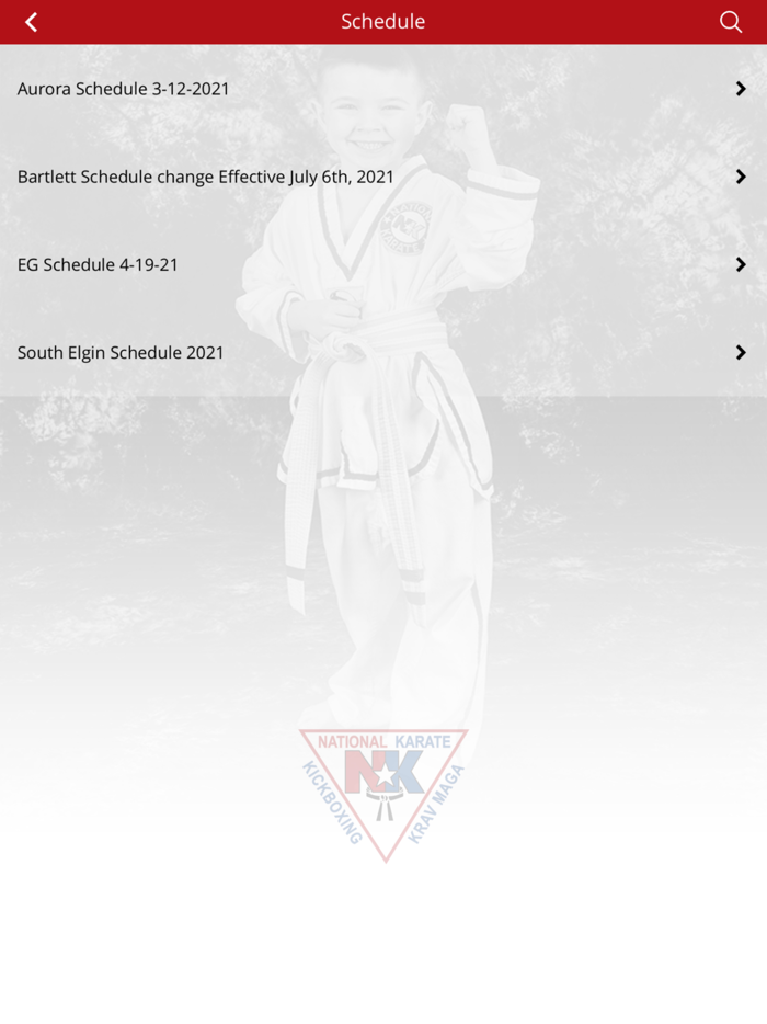 National Karate Schools