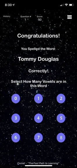 Game screenshot History - Comet Spelling hack