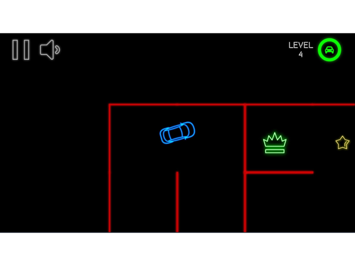 Neon Car Maze