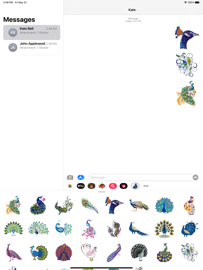 Mystery Peacock Stickers