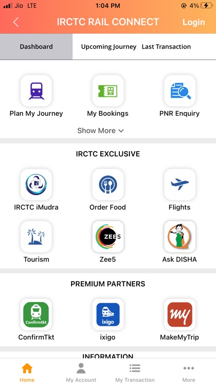IRCTC Rail Connect