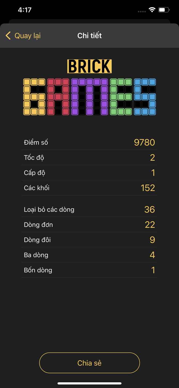 Xếp gạch - Không quảng cáo
