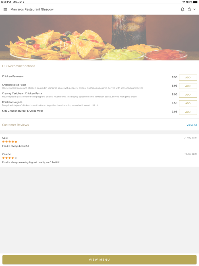 Manjaros Restaurant Glasgow