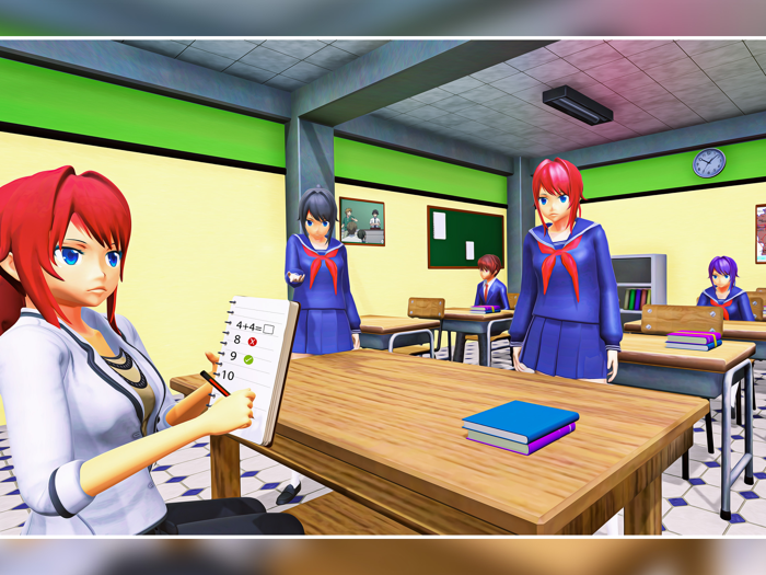 Anime High School Sports Girl