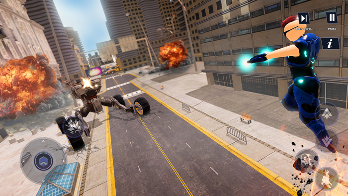 stickman Iron robot superhéroe