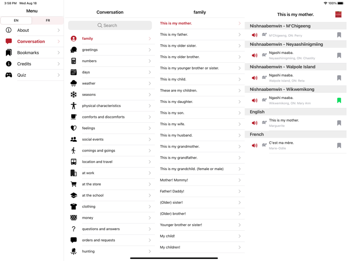 Nishnaabemwin Conversation