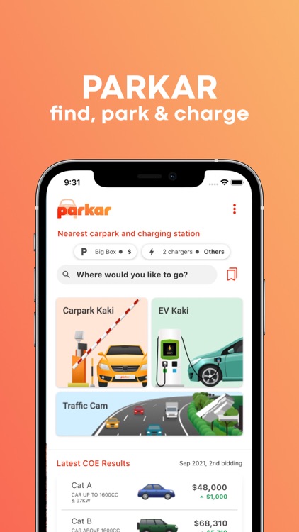 Parkar: Find, Park and Charge