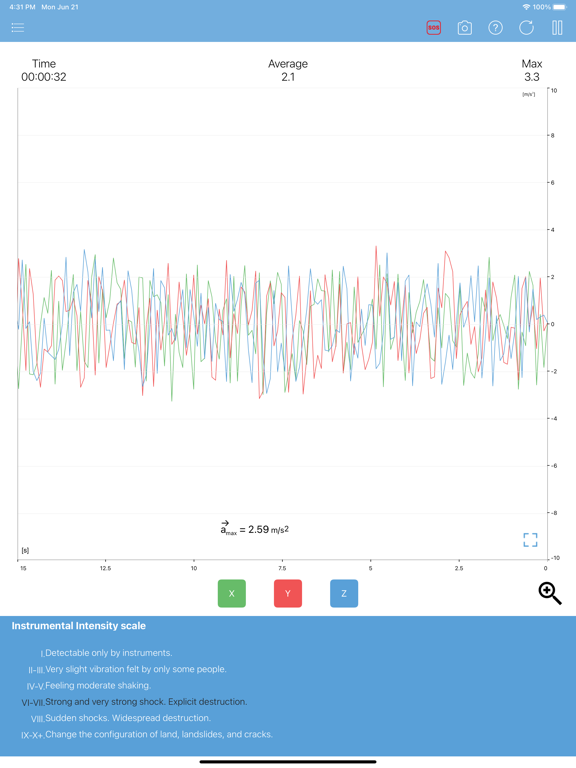 Vibration Meter, seismograph screenshot 2