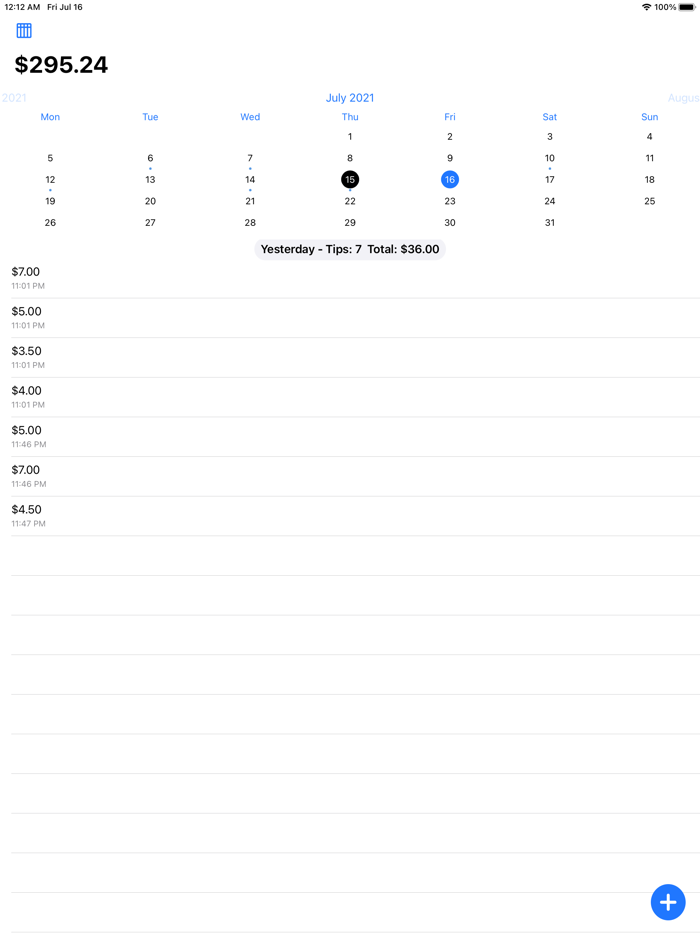 Gratuity - Tip Tracker