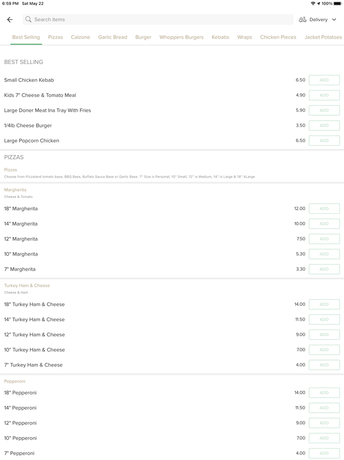 Pizzaland Birkenhead.