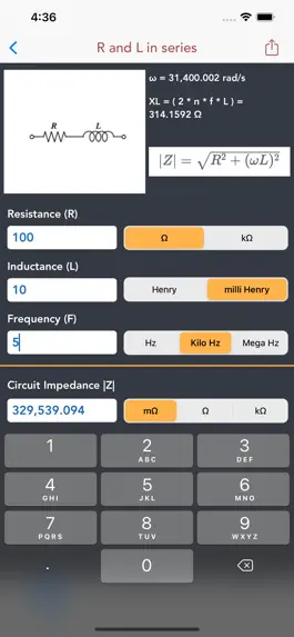 Game screenshot Impedance Calculator lite hack