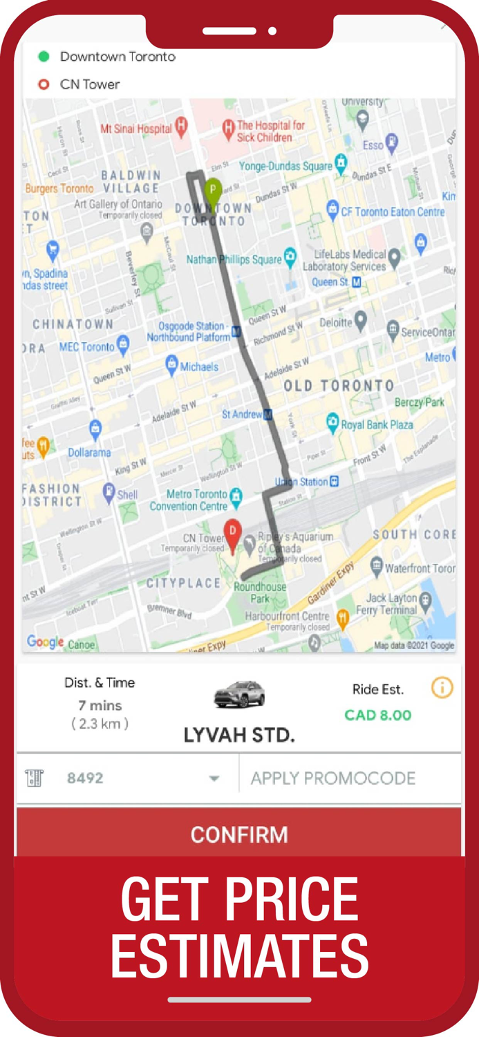 LYVAH - Book a ride instantly