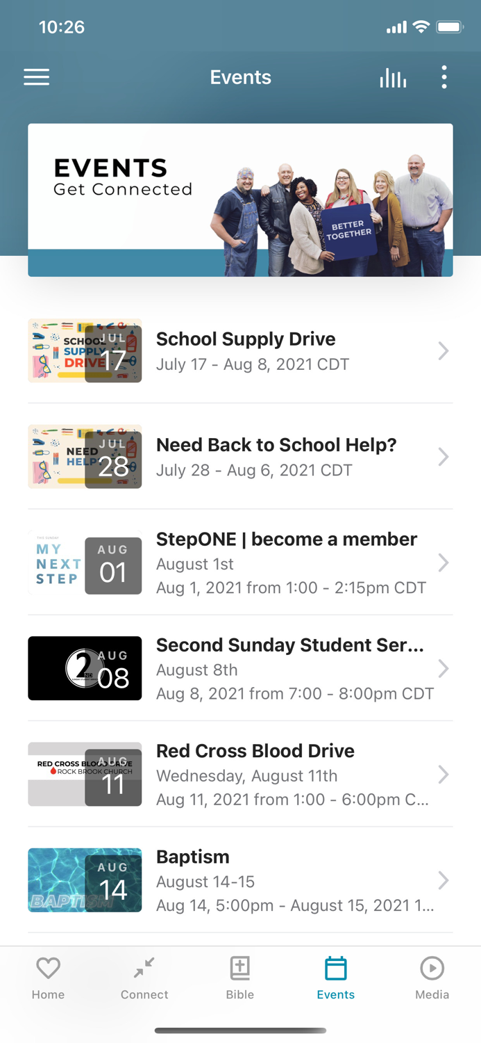 Rock Brook Church App