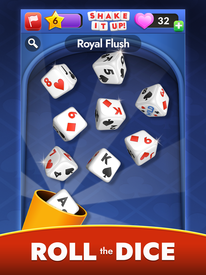 SHAKE IT UP Cards on Dice