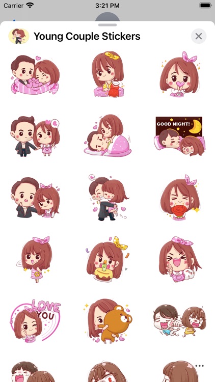 Young Couple Stickers