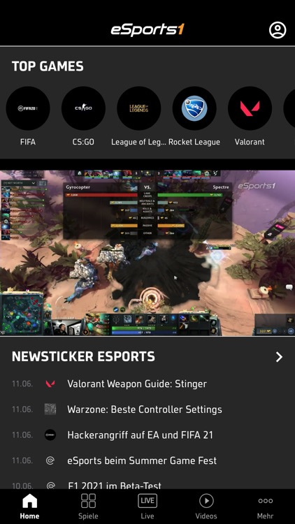 eSPORTS1 - Die eSports App