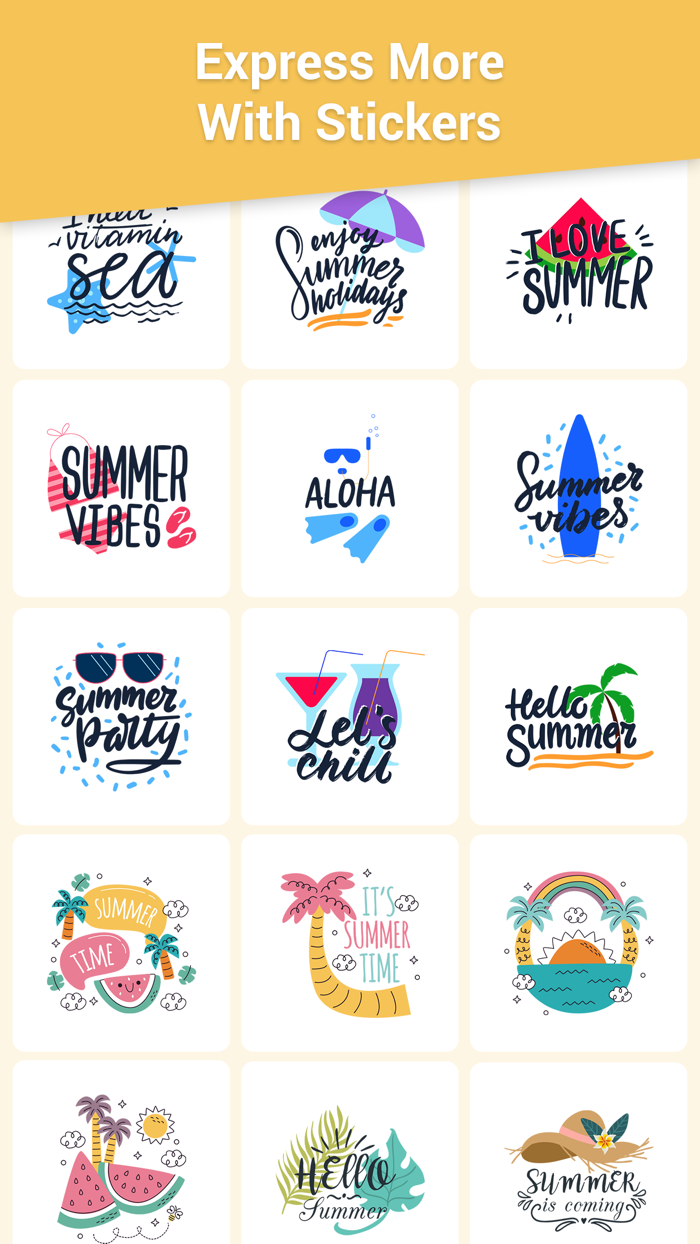 Hello Summer Stickers