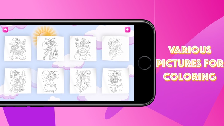 Girls Coloring Book Draw on go screenshot-3