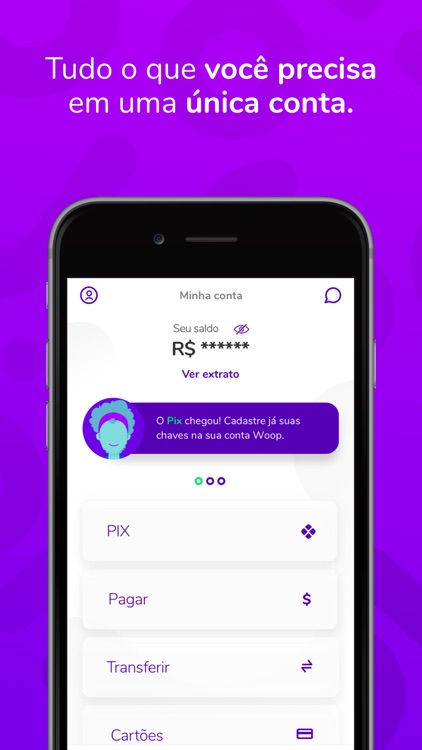 Woop Sicredi: pix, cartão