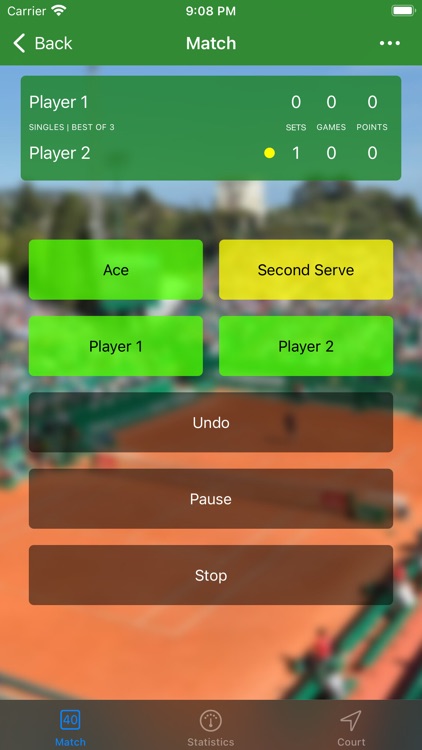 Tennis Statistics X