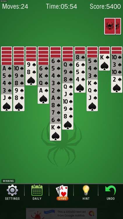 Spider Solitaire - challenge