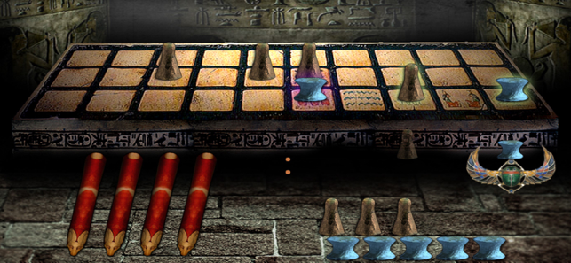 Captura de pantalla del senet egipcio