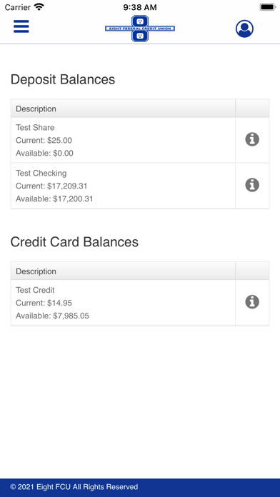 Eight FCU Mobile screenshot 2