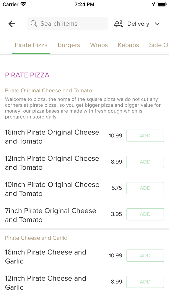 Pirate Pizza.