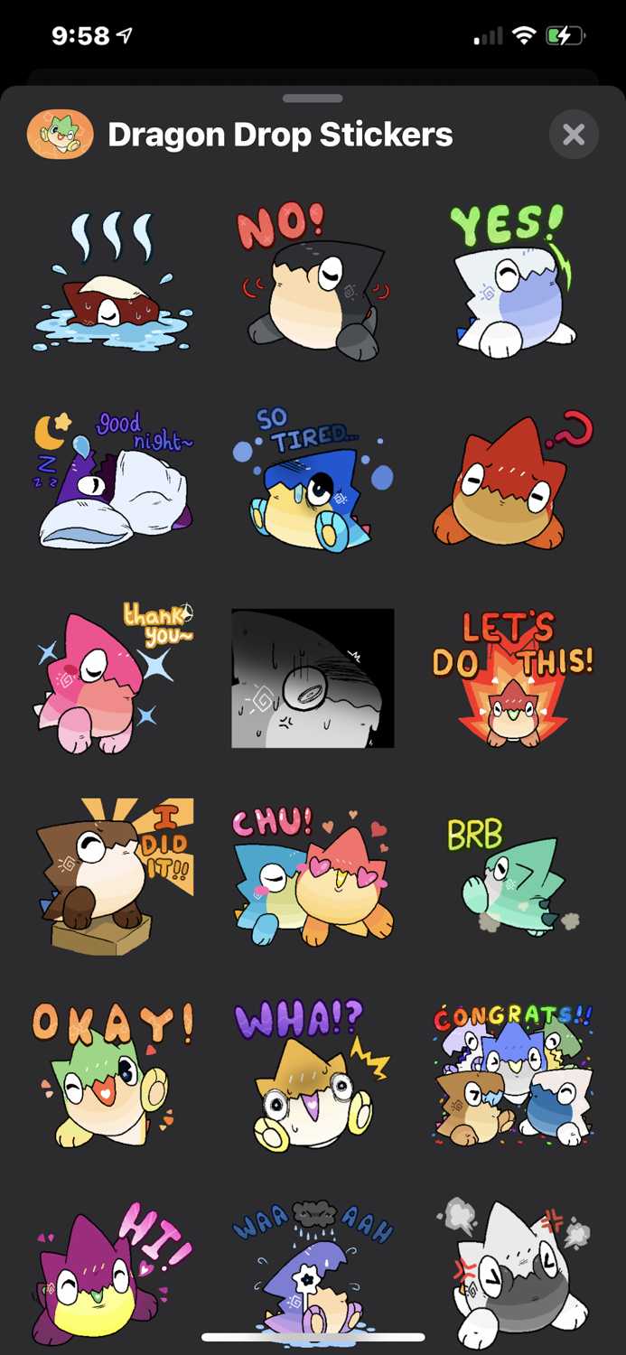 Dragon Drop Sticker Pack