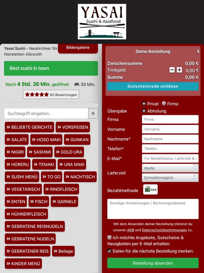 Yasai Sushi  Asiafood