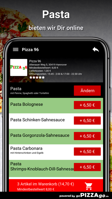 Pizza-96 Hannover screenshot 1