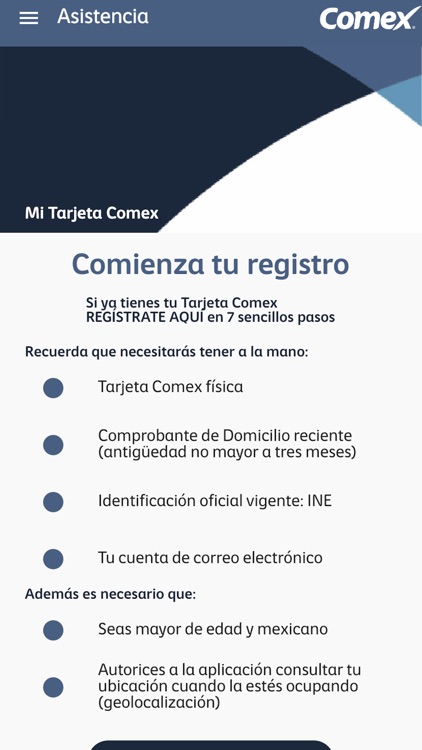 Tarjeta Comex