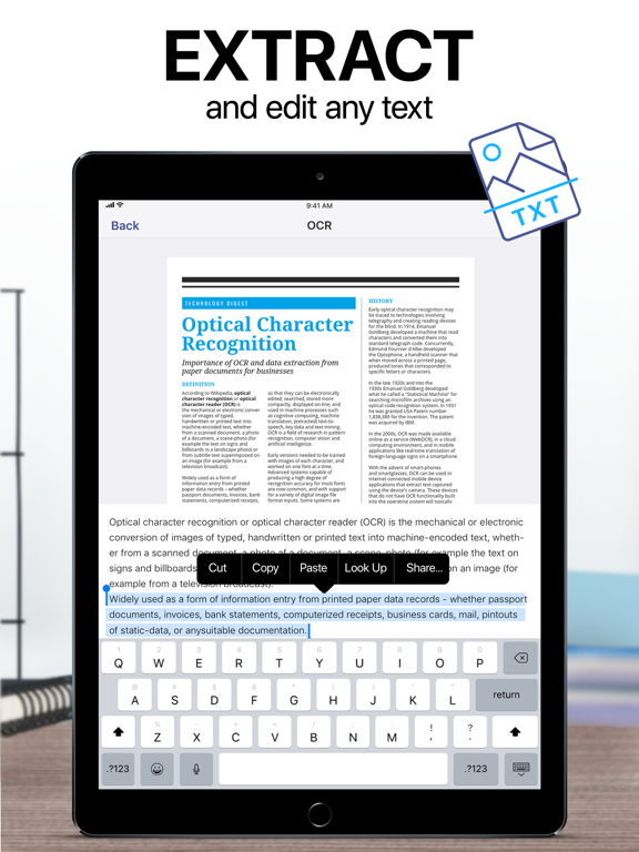 iPad Image of Scanner App: PDF Document Scan