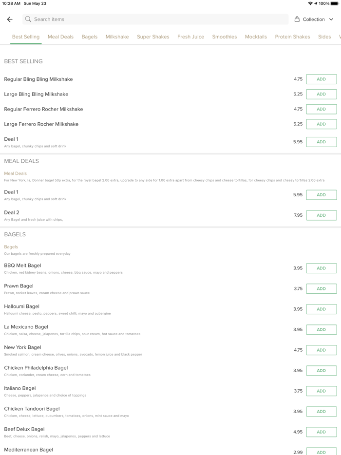 Berries Bagels  Shakes App