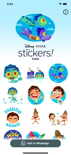 Image 1 Pixar Stickers: Luca iphone