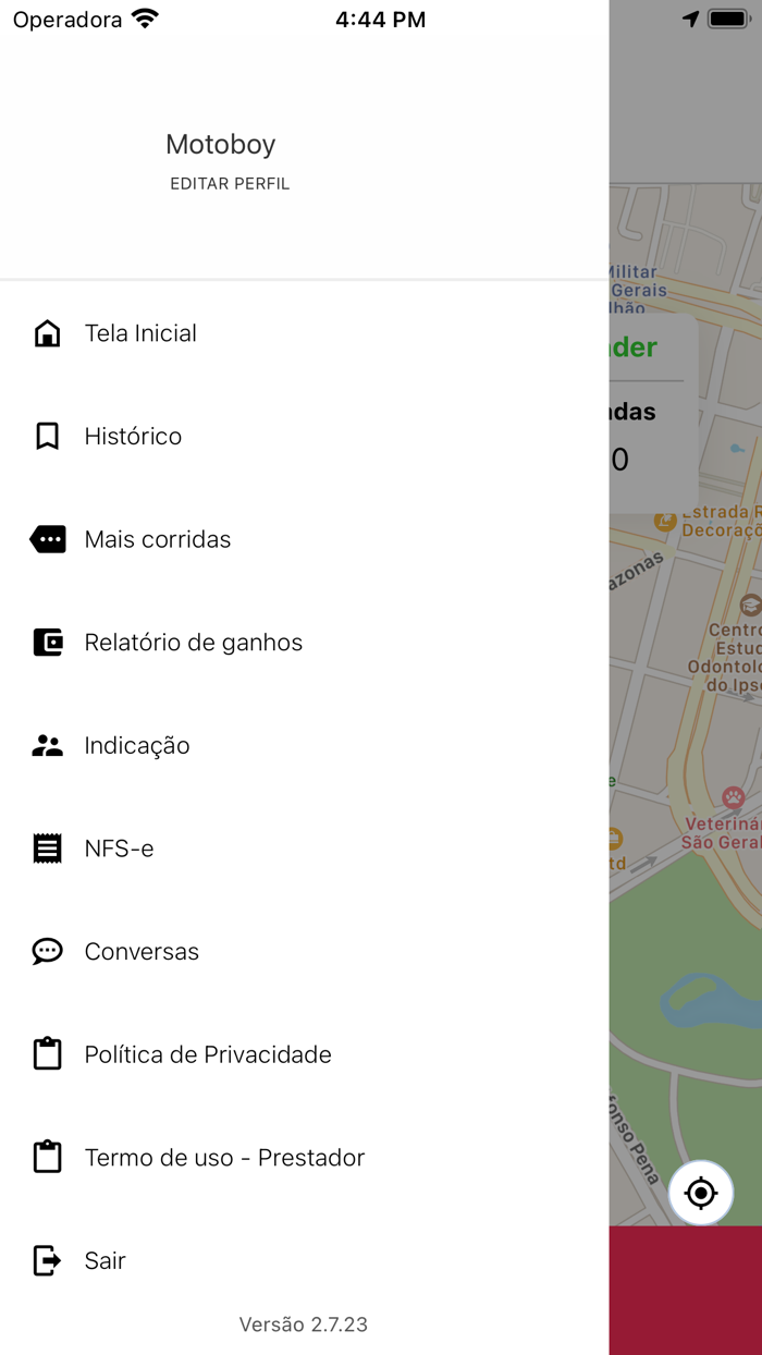 Rapidão App Log Entregador