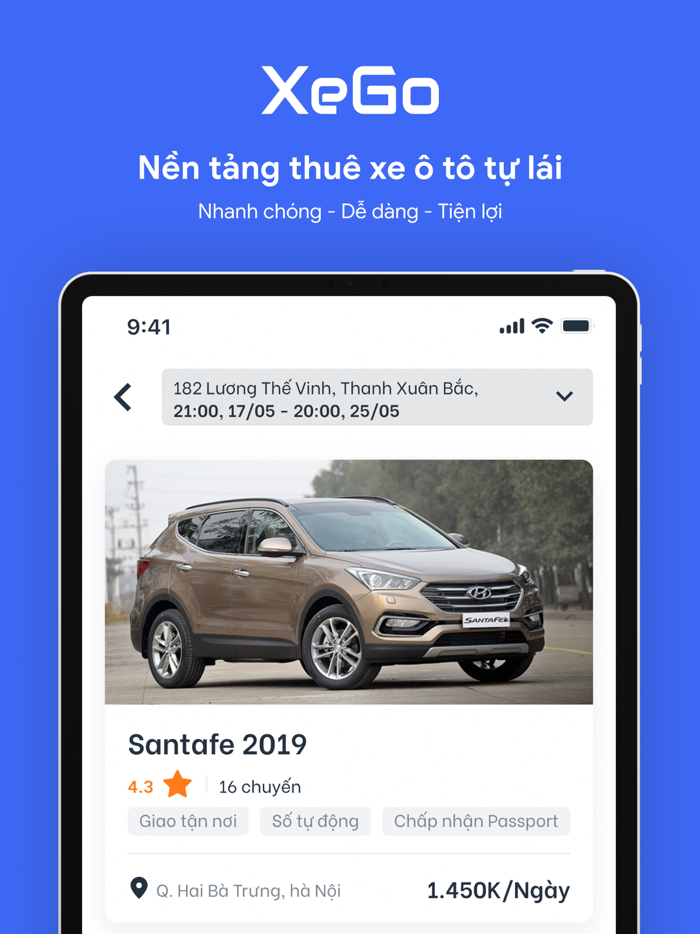 XeGo - Thuê xe tự lái