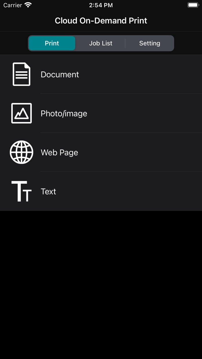 Cloud On-Demand Print Mobile